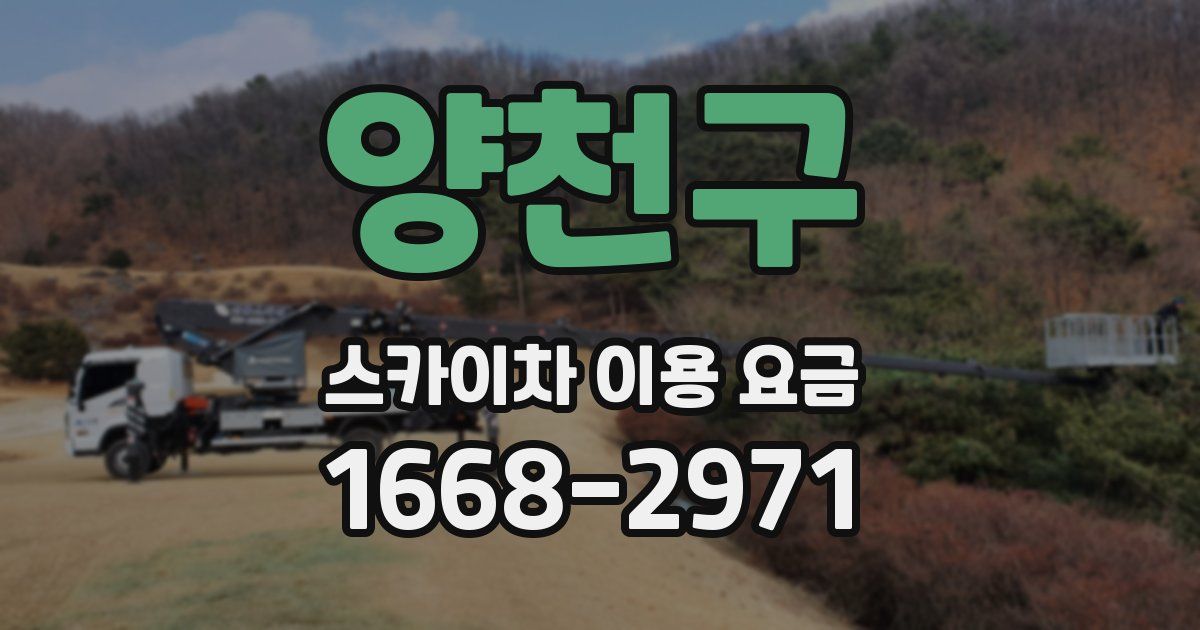 양천구 스카이차 이용 요금