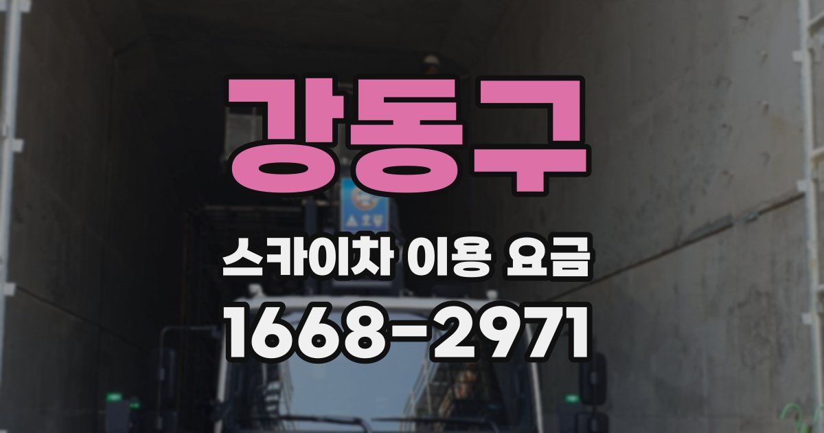 강동구 스카이차 이용 요금