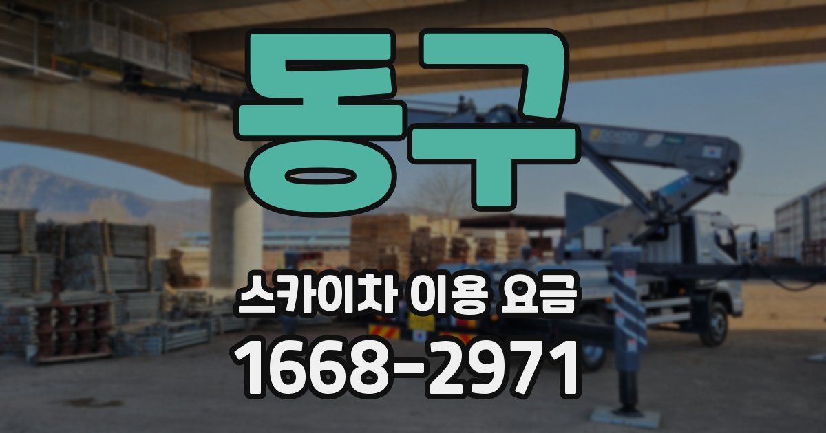 동구 스카이차 이용 요금