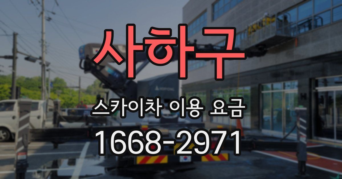 사하구 스카이차 이용 요금