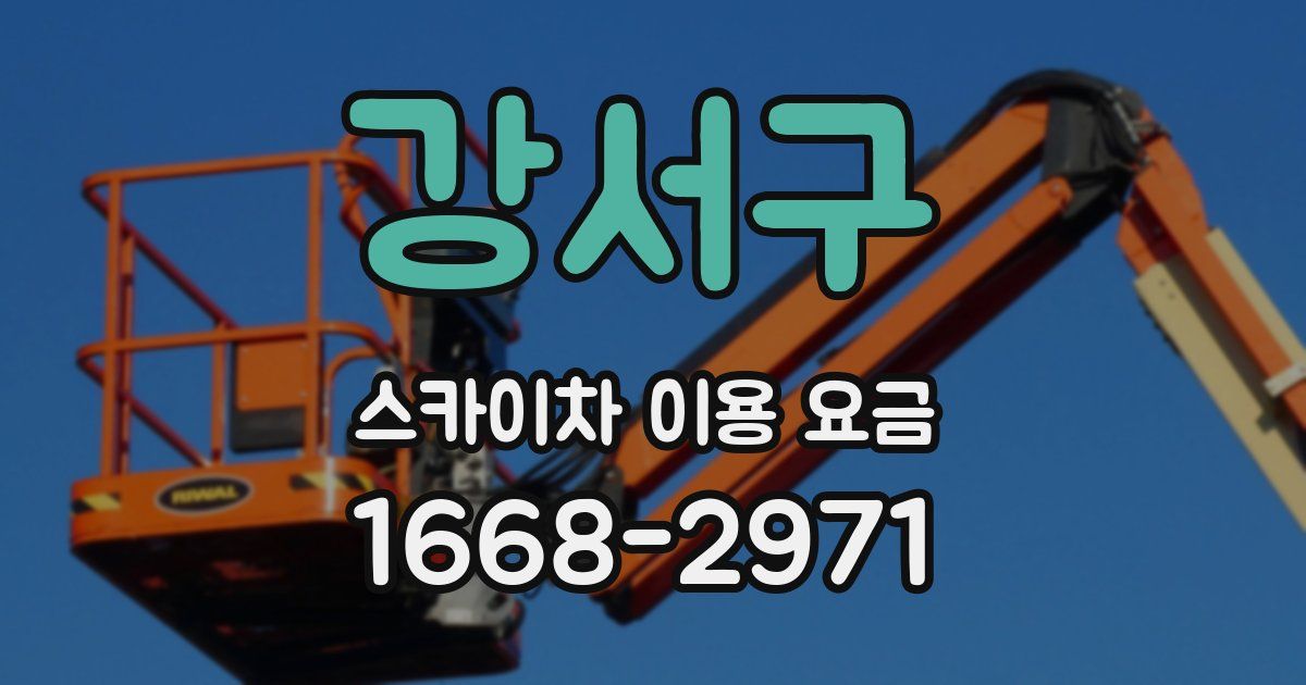 강서구 스카이차 이용 요금