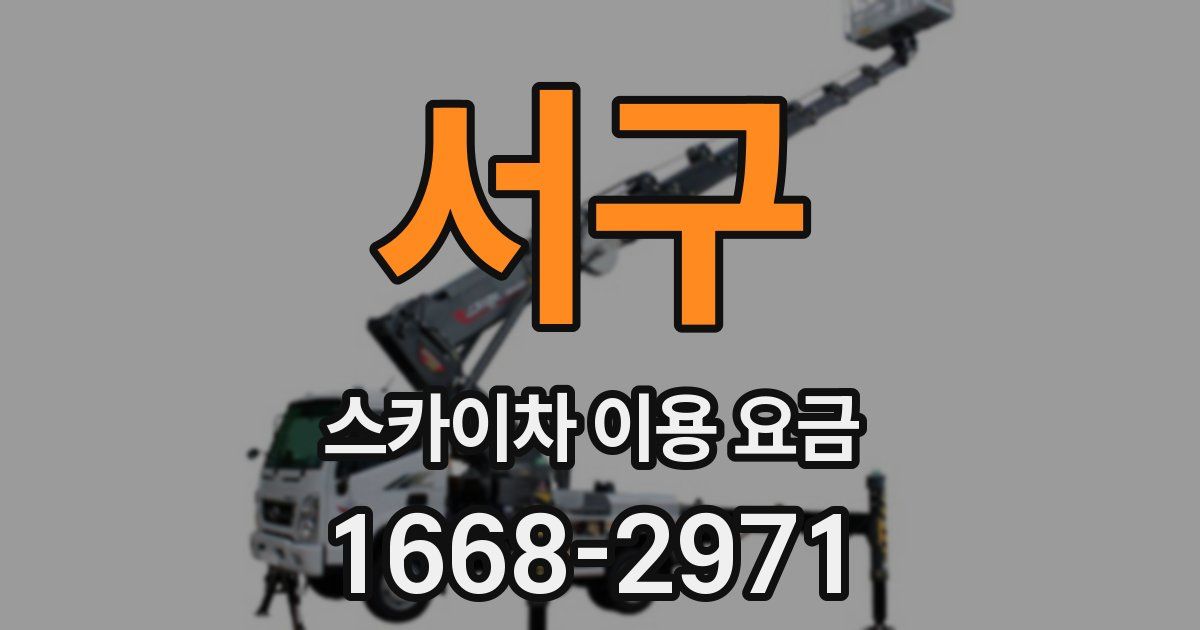 서구 스카이차 이용 요금