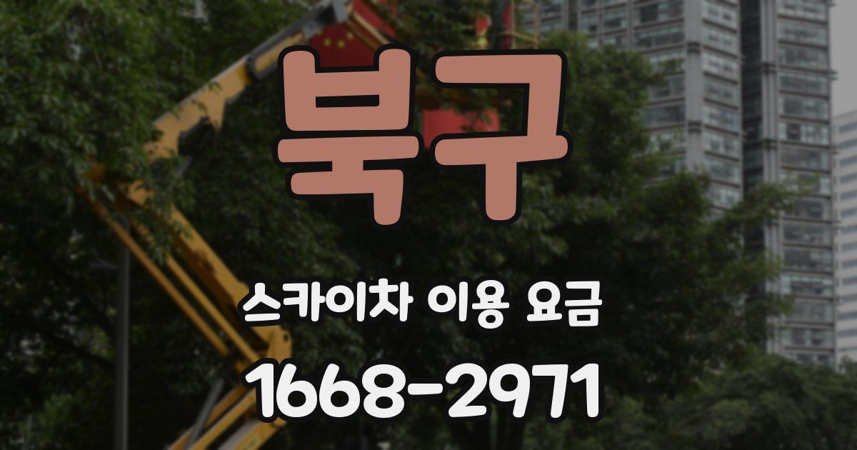북구 스카이차 이용 요금