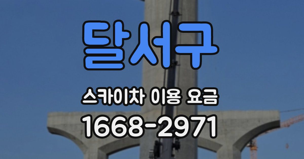 달서구 스카이차 이용 요금