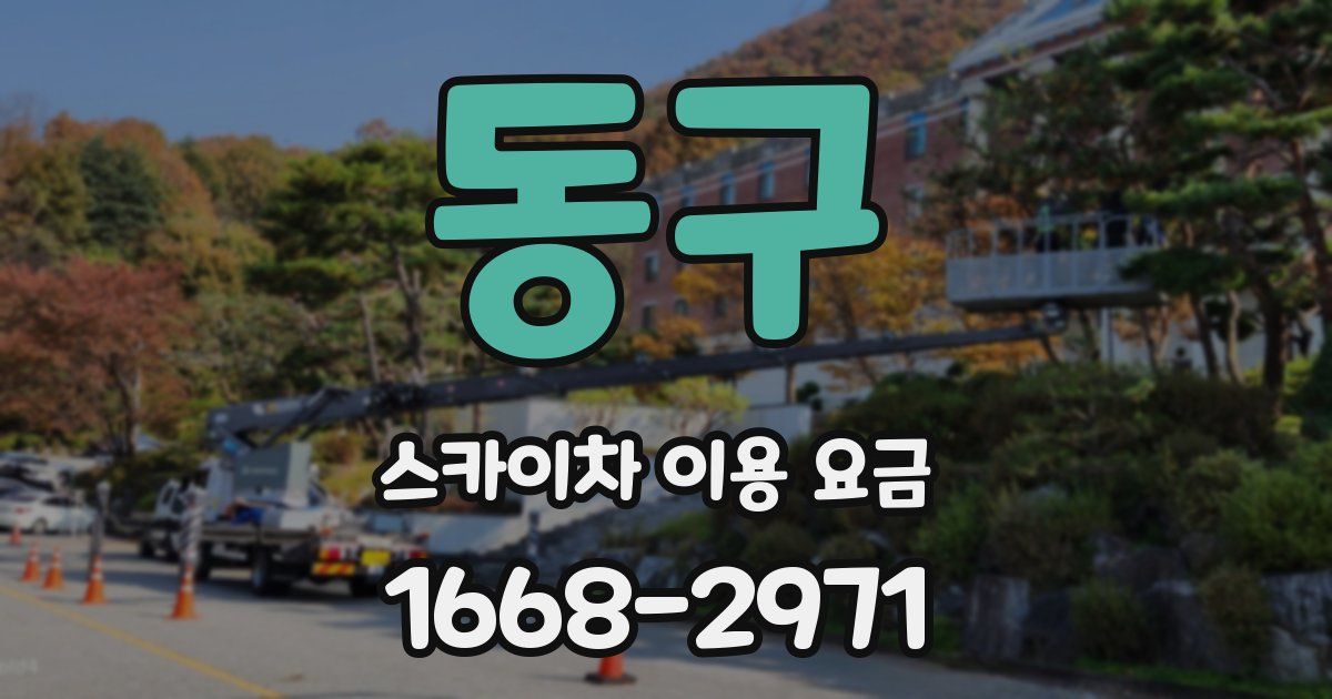 동구 스카이차 이용 요금