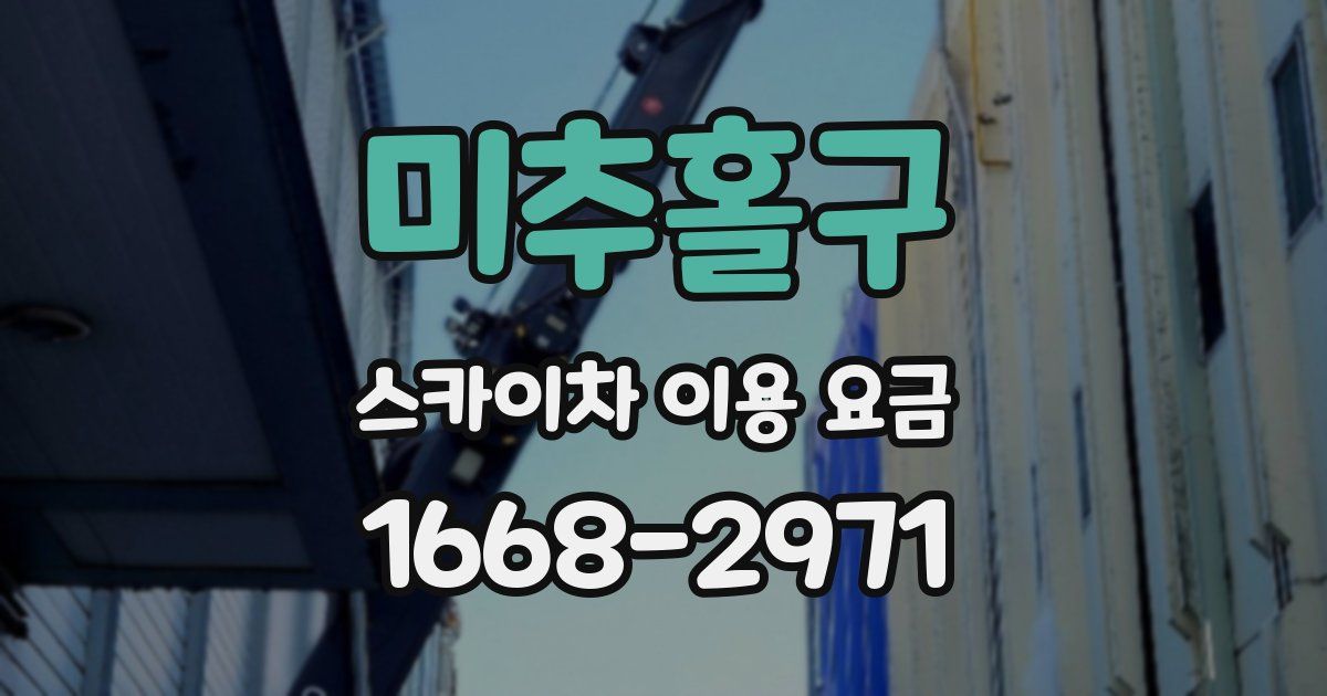미추홀구 스카이차 이용 요금