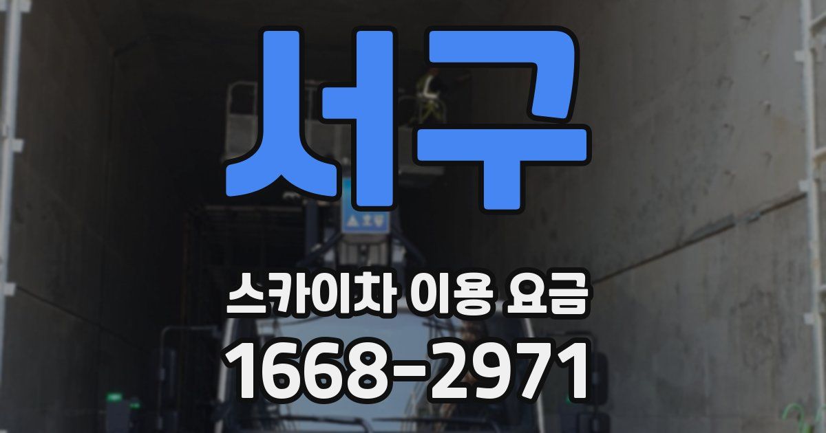 서구 스카이차 이용 요금