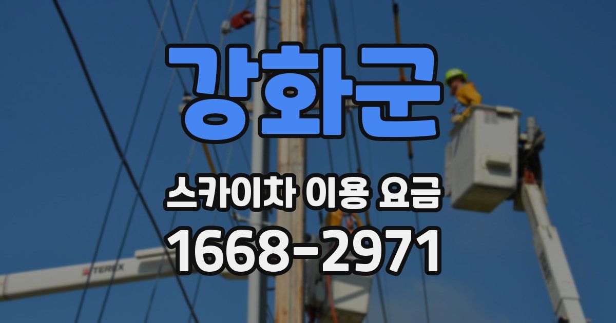 강화군 스카이차 이용 요금