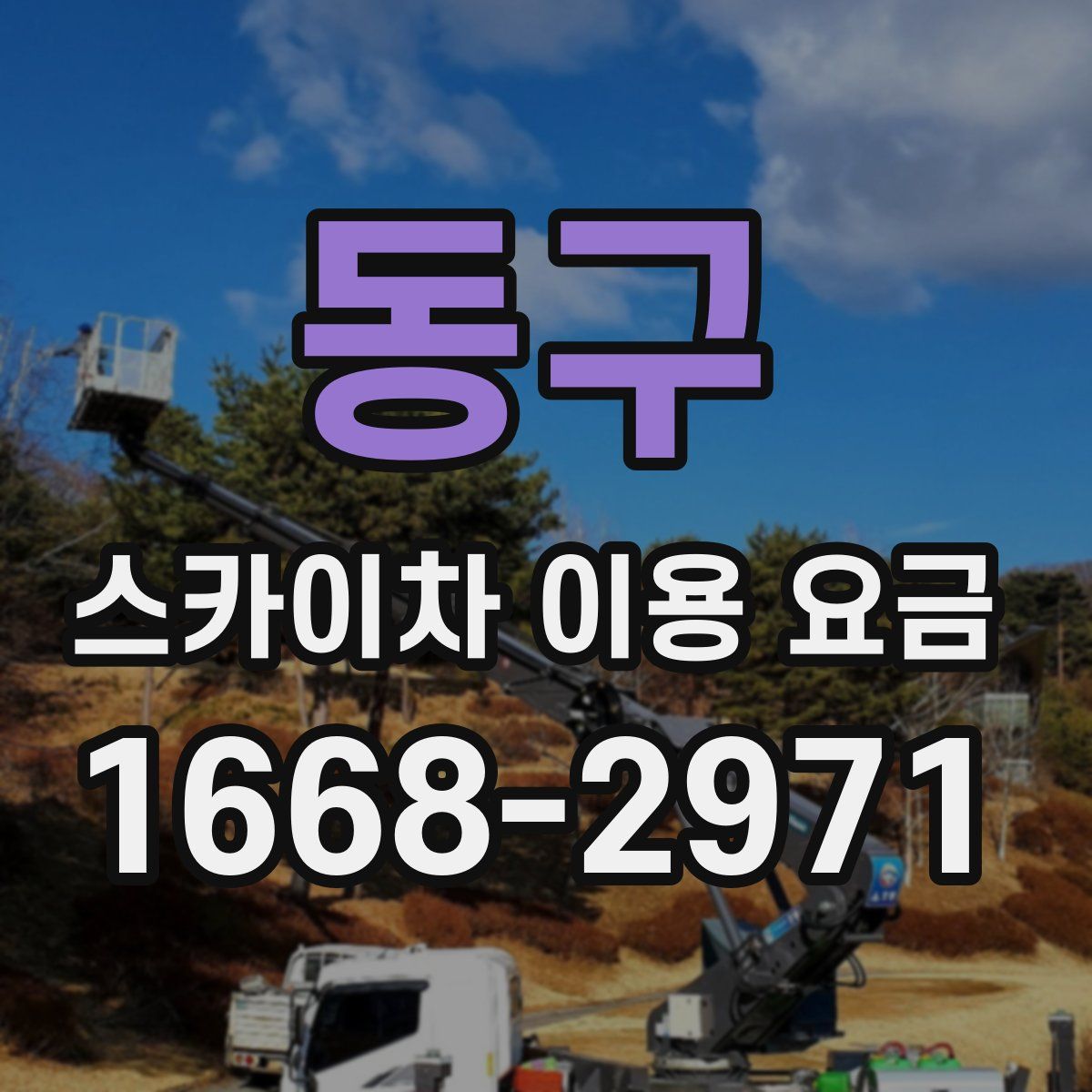 동구 스카이차 이용 요금
