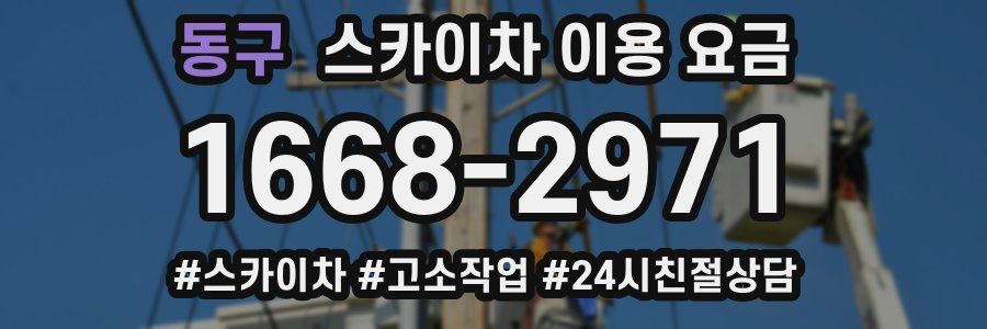동구 스카이차 이용 요금