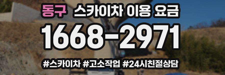 동구 스카이차 이용 요금
