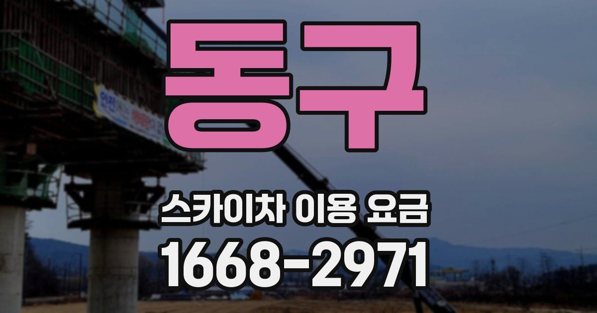 동구 스카이차 이용 요금