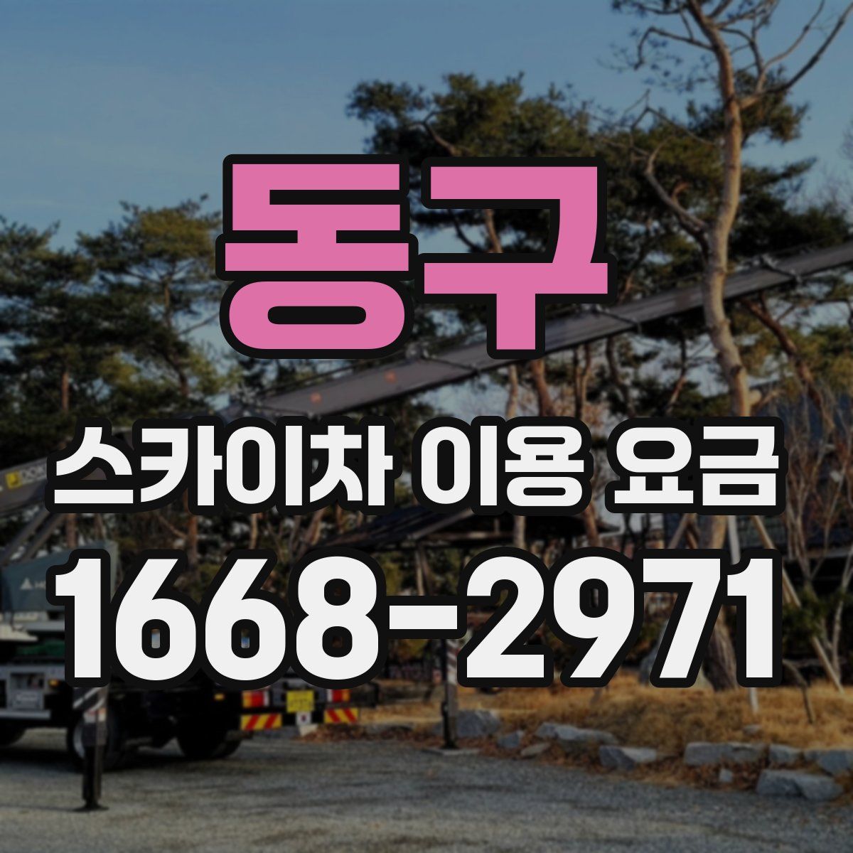 동구 스카이차 이용 요금