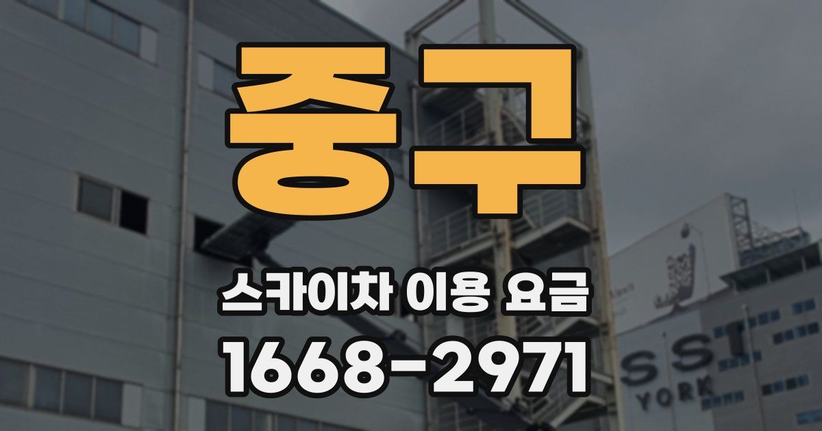 중구 스카이차 이용 요금