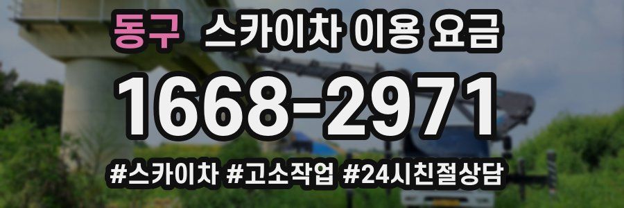 동구 스카이차 이용 요금