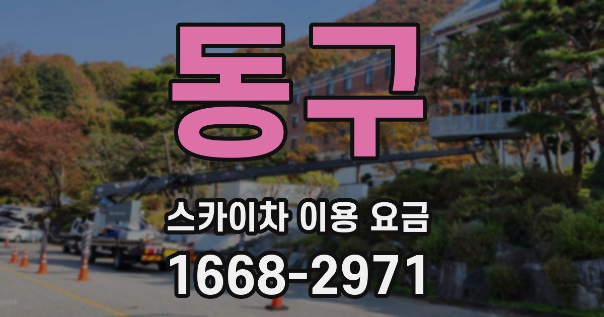 동구 스카이차 이용 요금