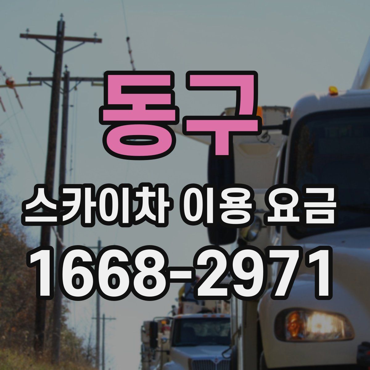 동구 스카이차 이용 요금