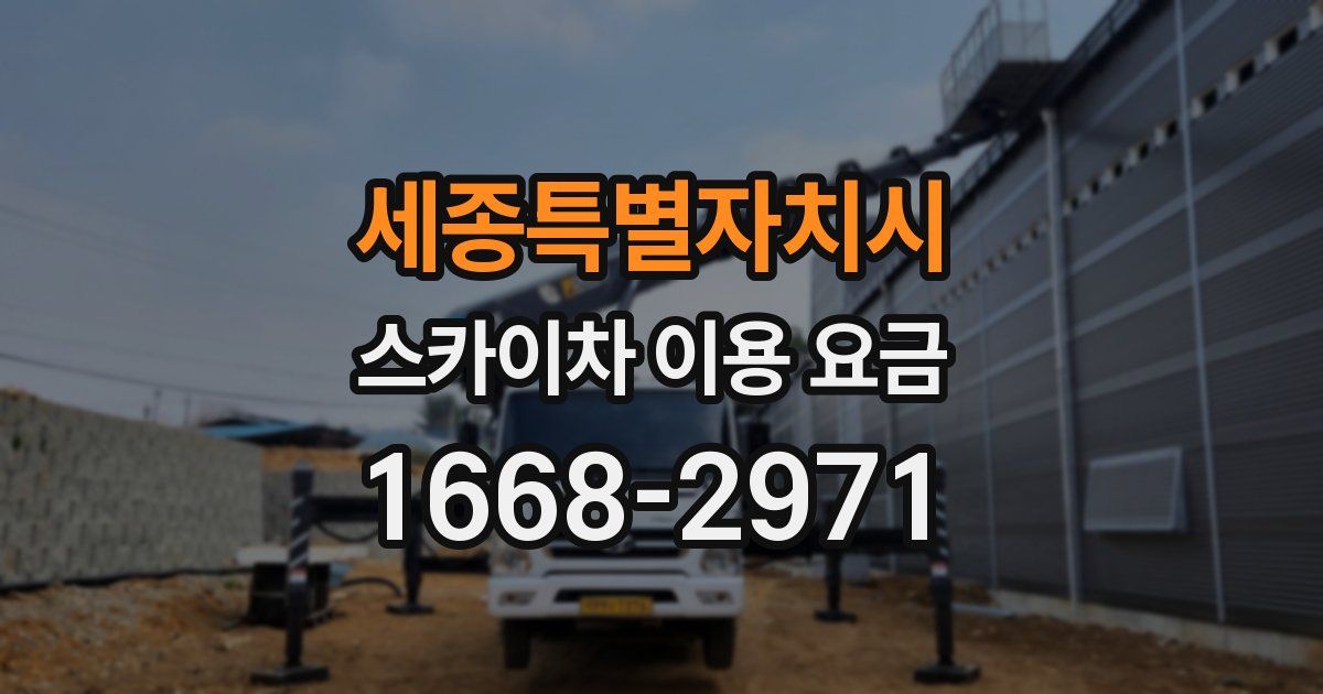 세종특별자치시 스카이차 이용 요금