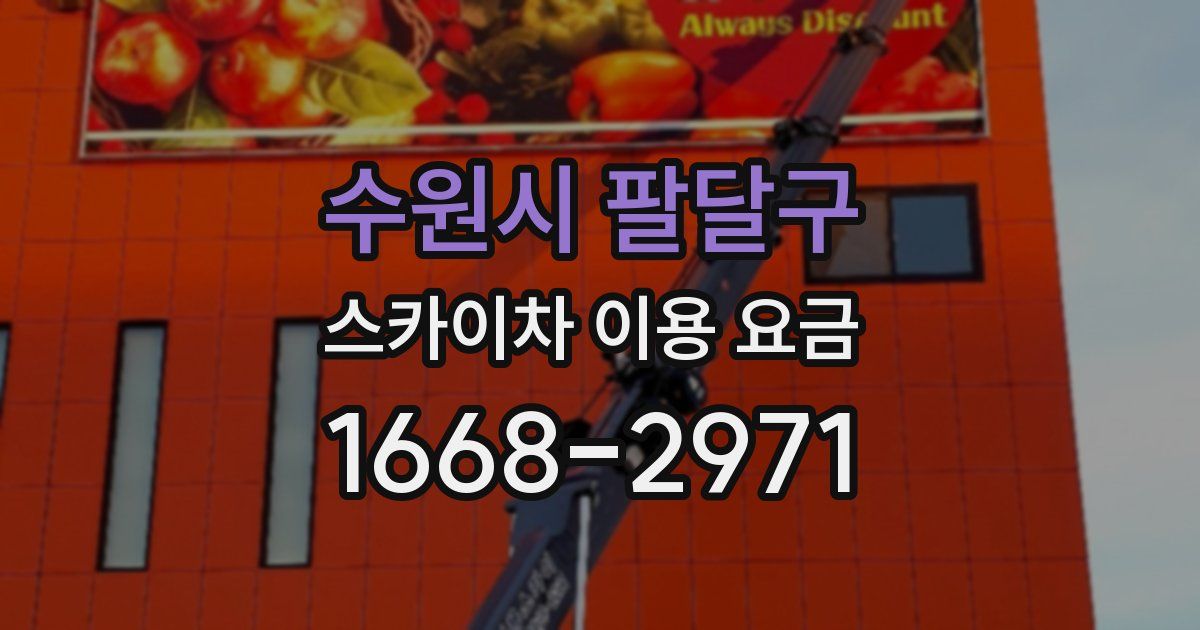 수원시 팔달구 스카이차 이용 요금