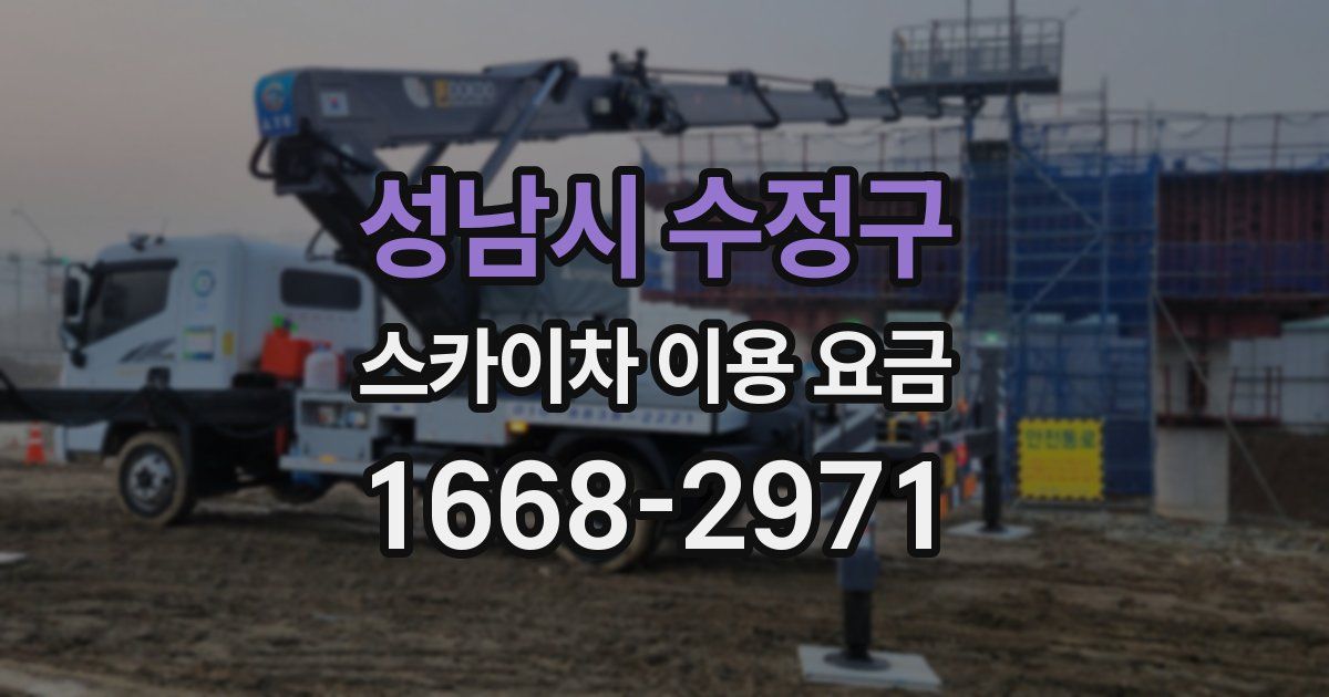 성남시 수정구 스카이차 이용 요금