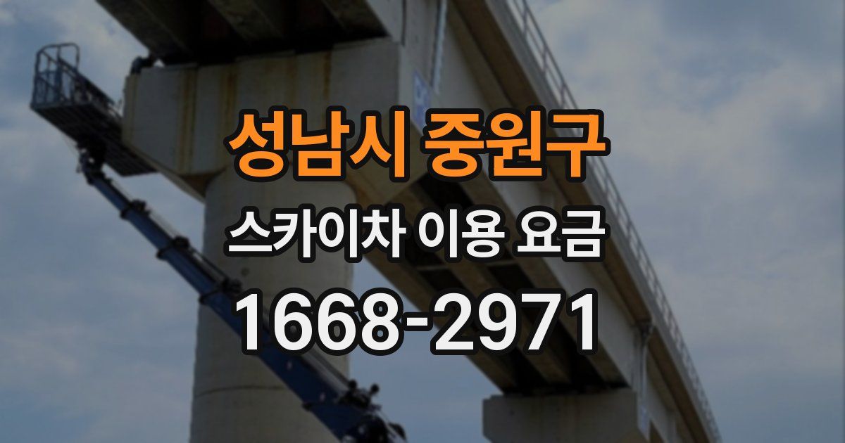 성남시 중원구 스카이차 이용 요금