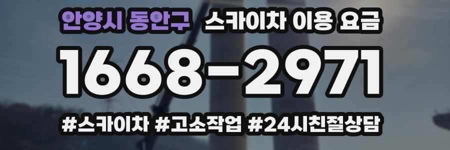안양시 동안구 스카이차 이용 요금