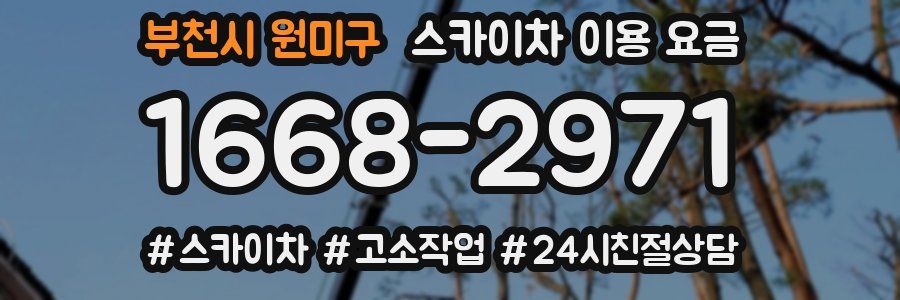 부천시 원미구 스카이차 이용 요금