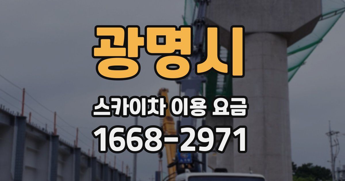 광명시 스카이차 이용 요금