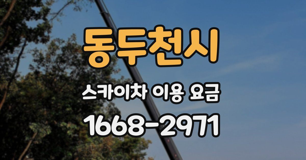 동두천시 스카이차 이용 요금
