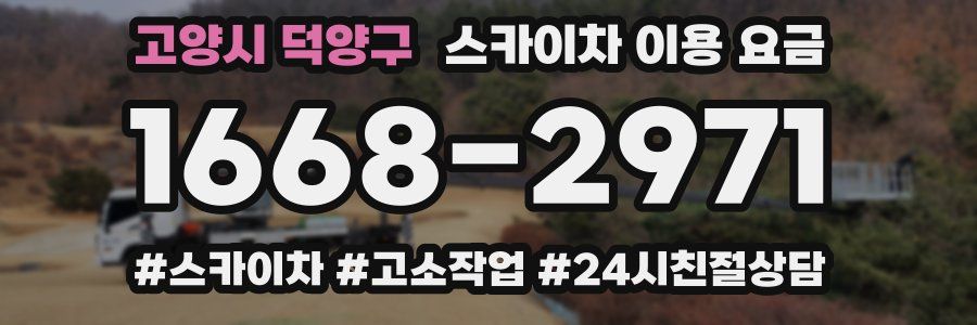 고양시 덕양구 스카이차 이용 요금