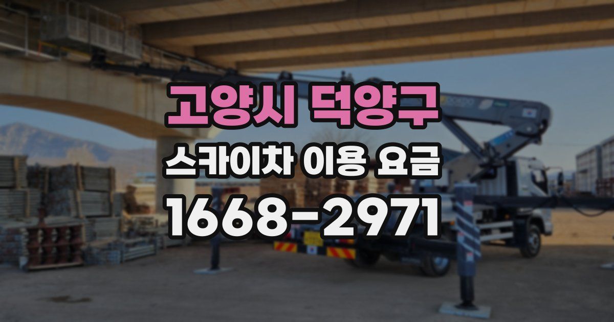 고양시 덕양구 스카이차 이용 요금