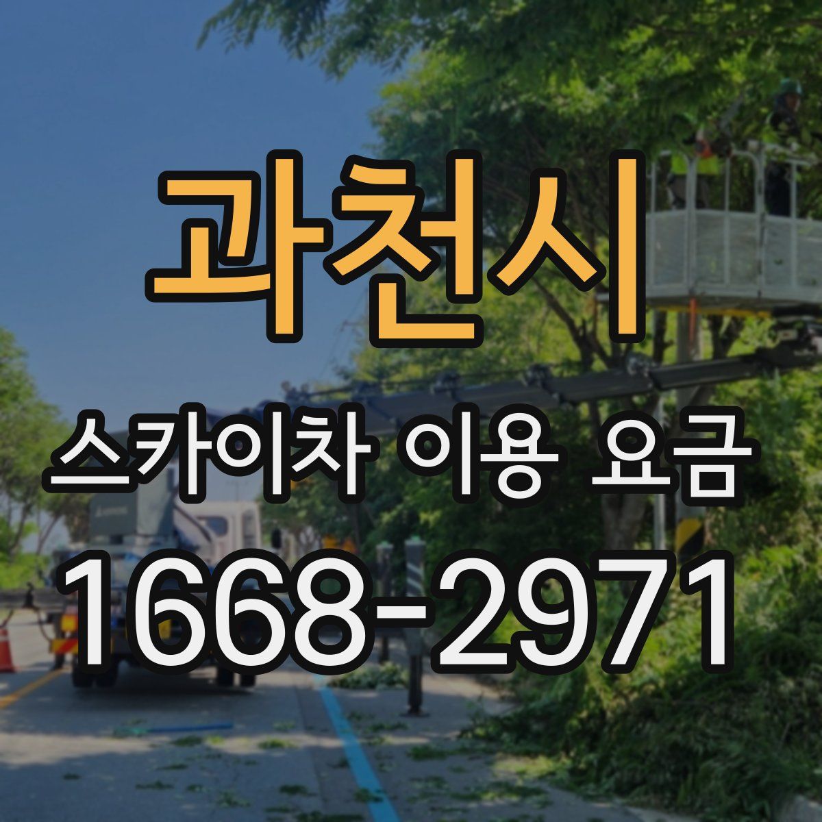 과천시 스카이차 이용 요금