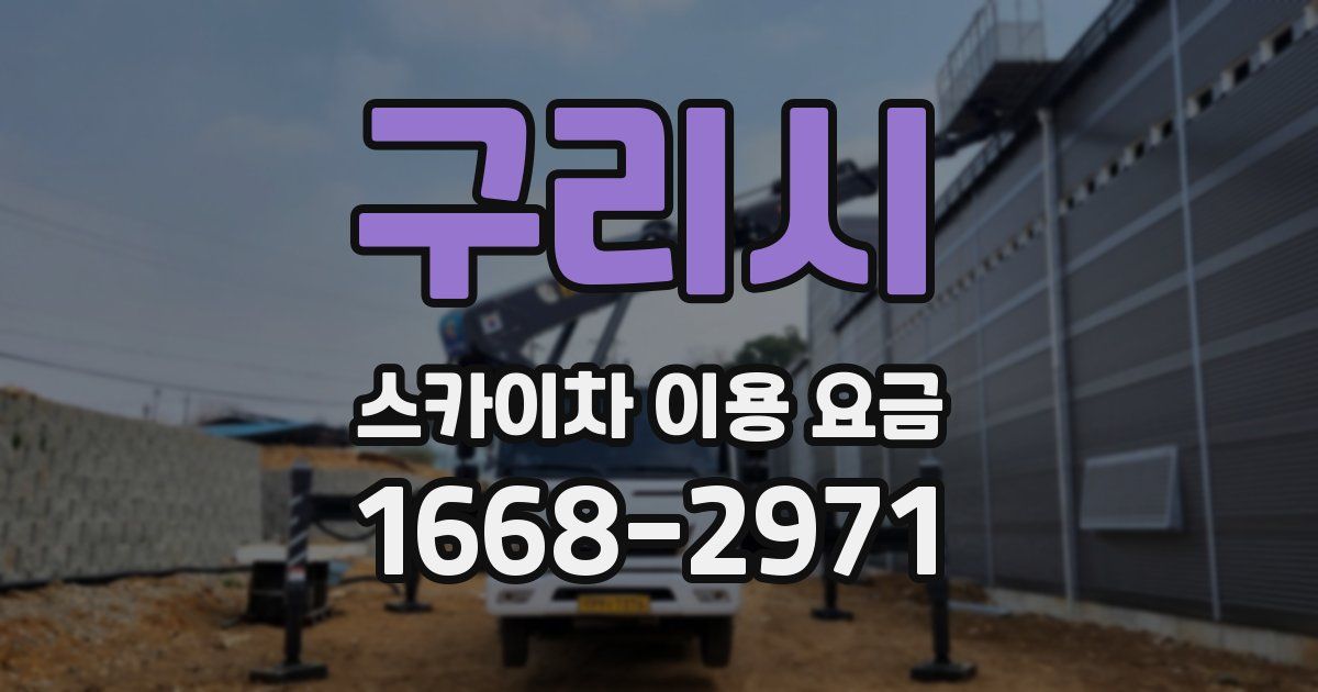 구리시 스카이차 이용 요금