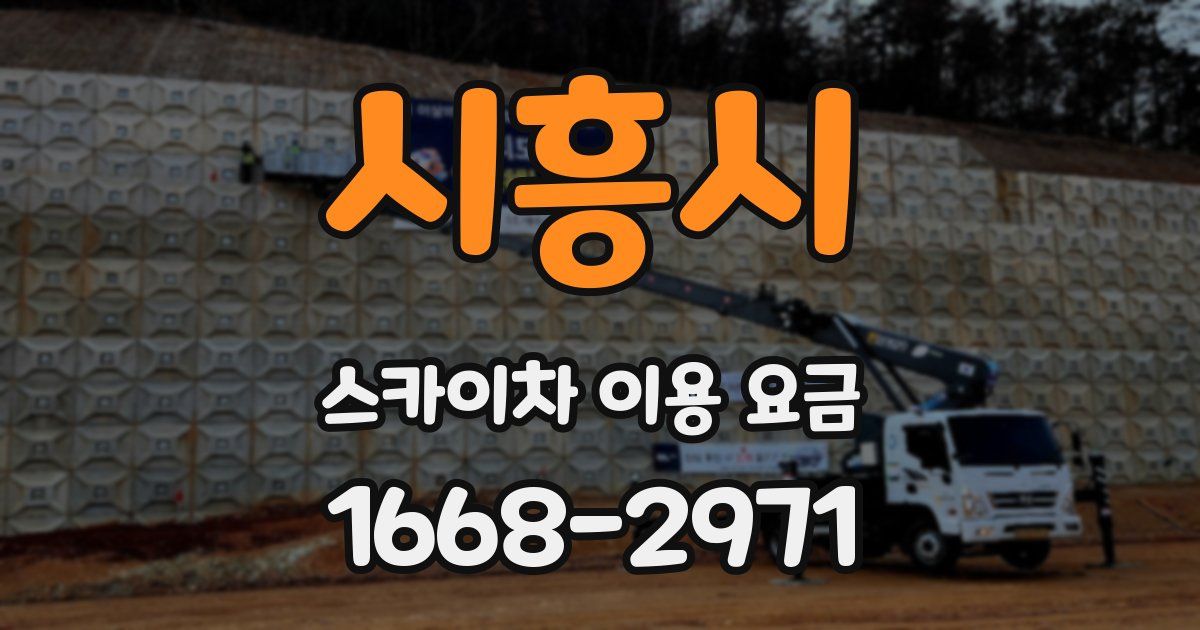 시흥시 스카이차 이용 요금