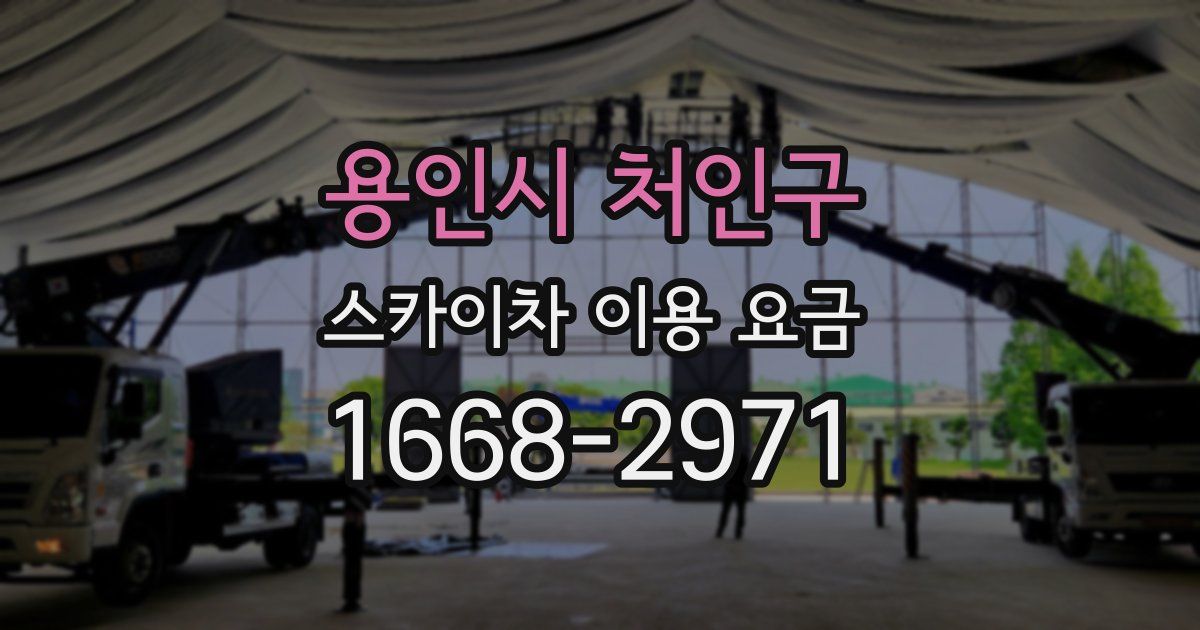 용인시 처인구 스카이차 이용 요금
