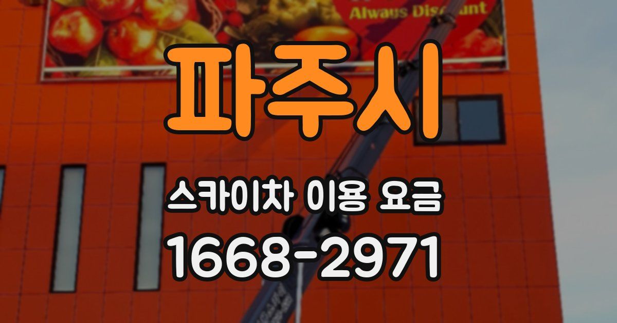 파주시 스카이차 이용 요금