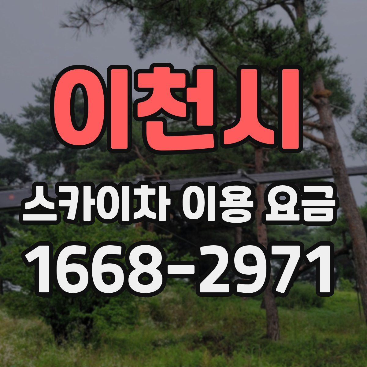 이천시 스카이차 이용 요금