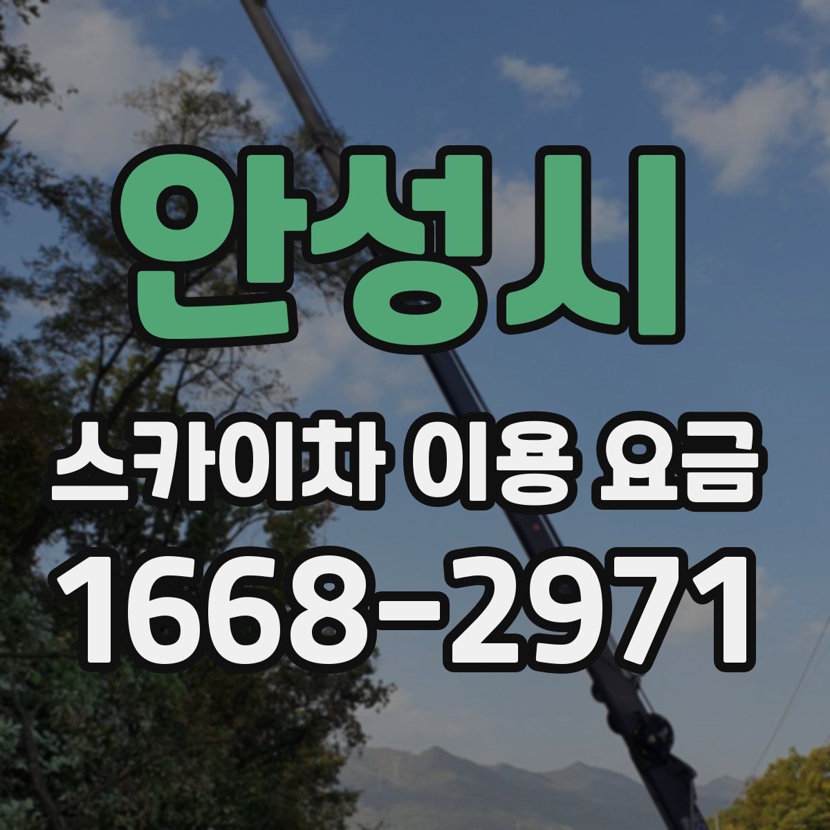 안성시 스카이차 이용 요금