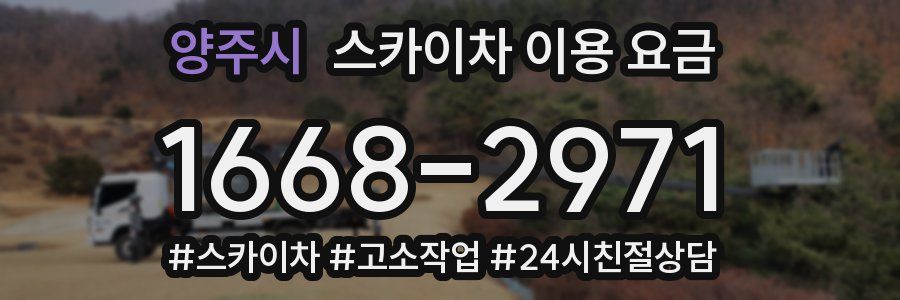 양주시 스카이차 이용 요금