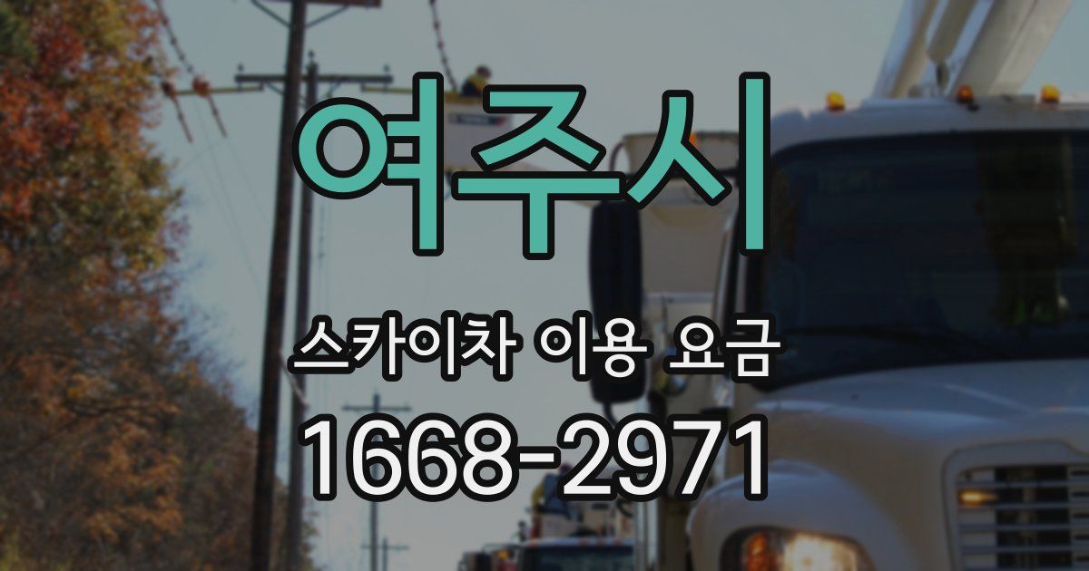 여주시 스카이차 이용 요금