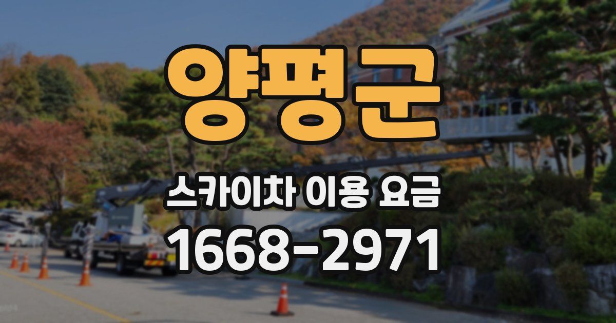 양평군 스카이차 이용 요금