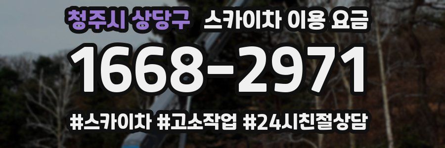 청주시 상당구 스카이차 이용 요금