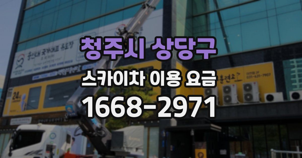 청주시 상당구 스카이차 이용 요금
