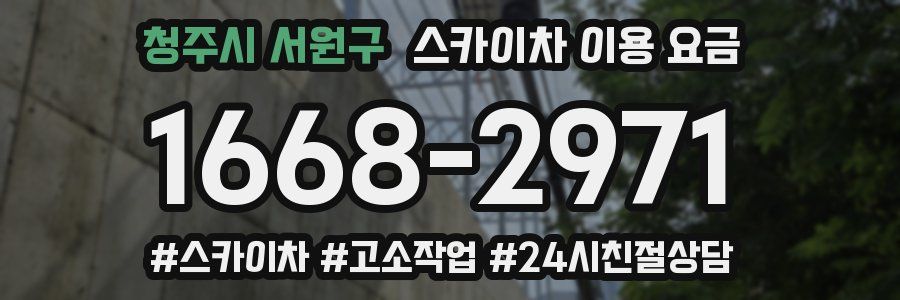 청주시 서원구 스카이차 이용 요금