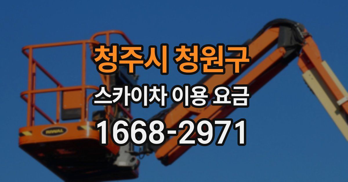 청주시 청원구 스카이차 이용 요금