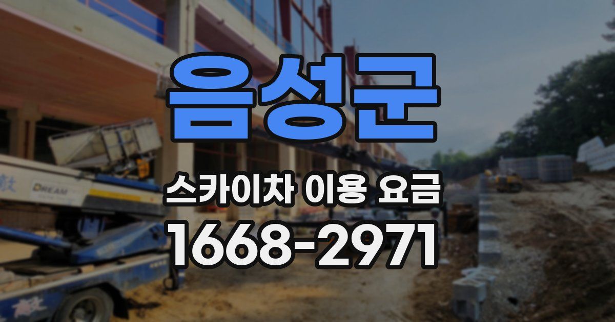 음성군 스카이차 이용 요금