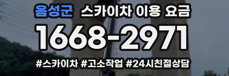 음성군 스카이차 이용 요금