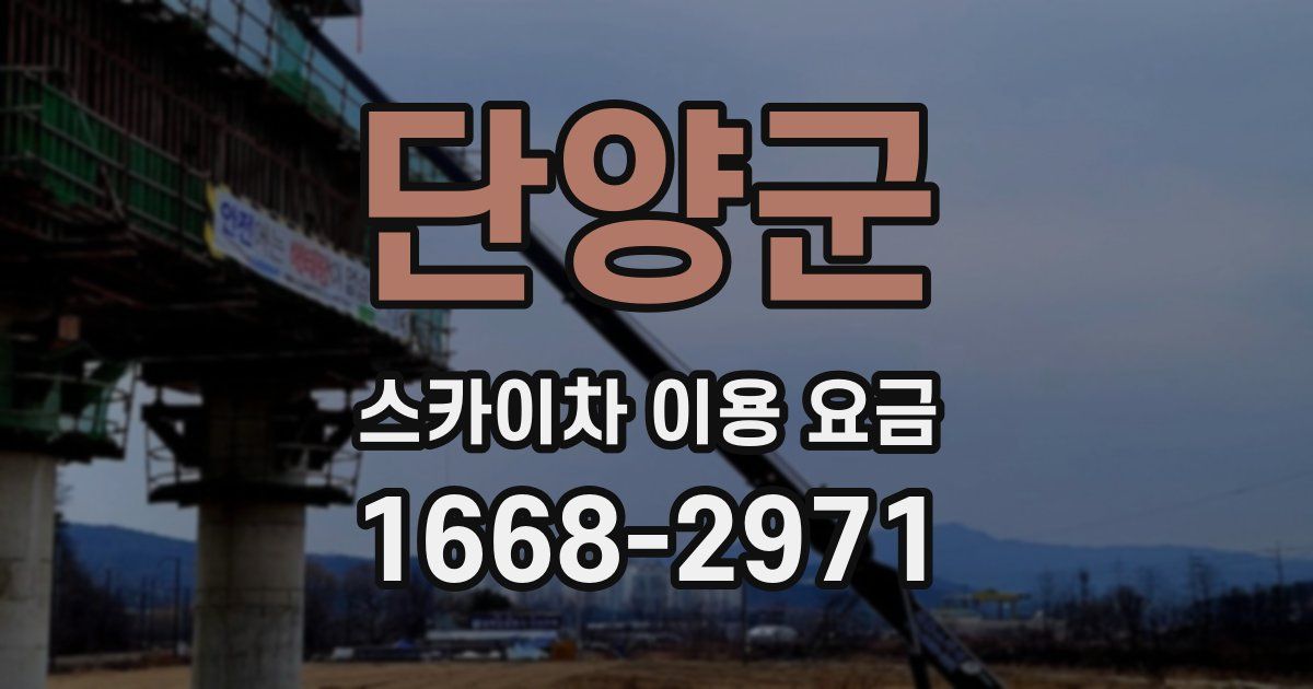 단양군 스카이차 이용 요금