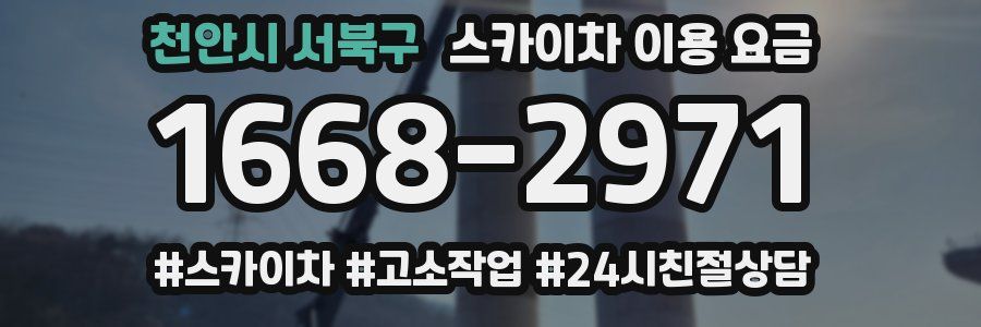 천안시 서북구 스카이차 이용 요금