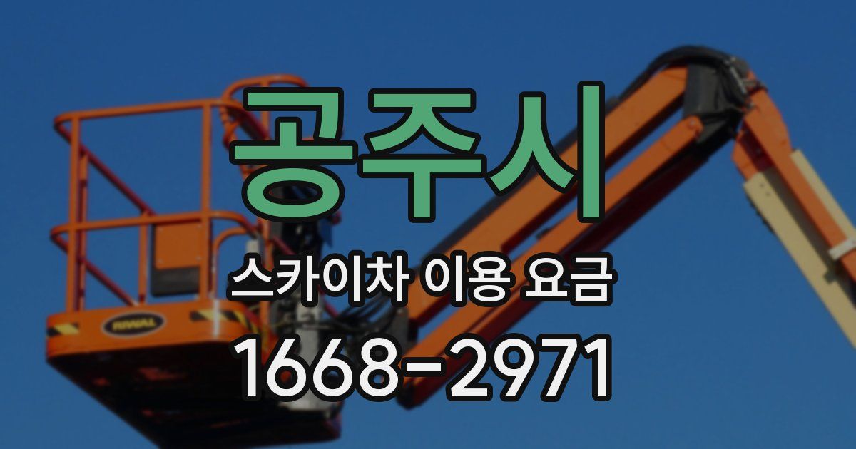 공주시 스카이차 이용 요금